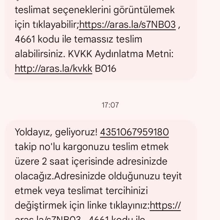 Aras Kargo Ürün Teslimatı Yapmadan İade Ediyor