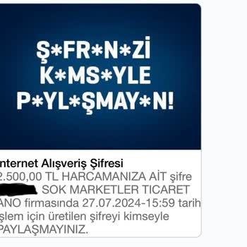 Sok Marketler Ticaret Ano Firmasi Bilgi Dışı Karttan Ücret Alma