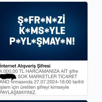 Sok Marketler Ticaret Ano Firmasi Bilgi Dışı Karttan Ücret Alma