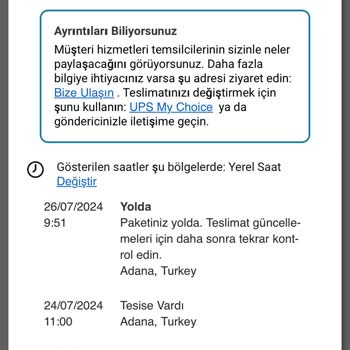 UPS Türkiye Kargomu Adana'dan Mersin'e 4 Gündür Ulaştıramadı
