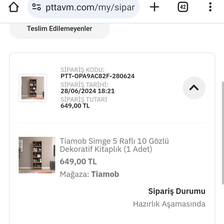 Epttavm Kitaplık Aldım Gelmedi