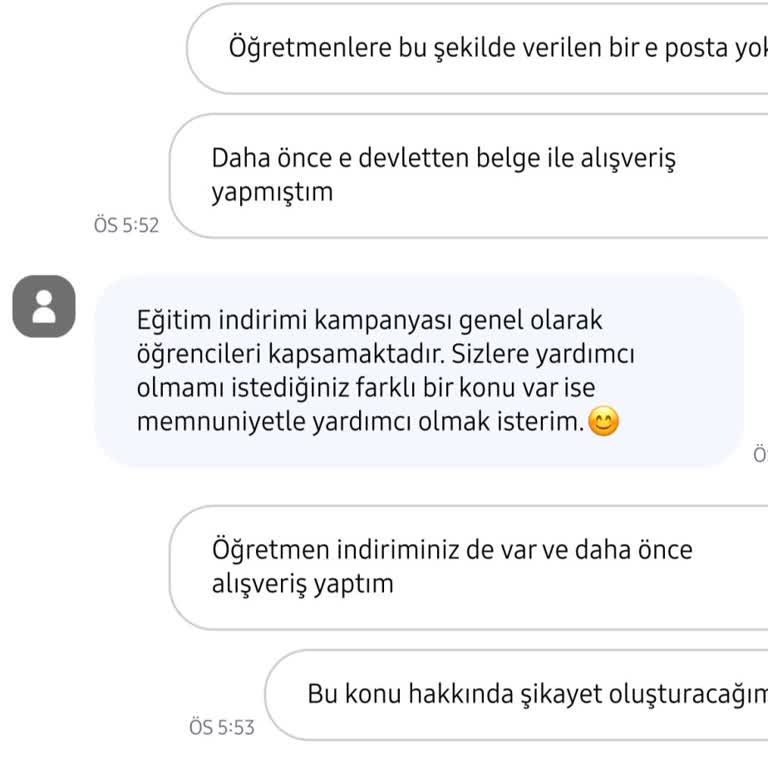 Samsung Öğretmen İndirimi Yapılmıyor