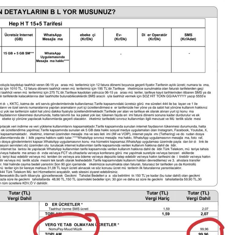 Türk Telekom Ve Verilmeyen Hizmet İçin Alınan Ücret