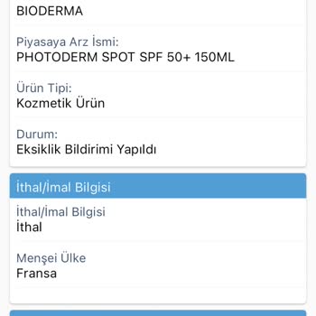 Bioderma Eksiklik Bildirimi Nedir