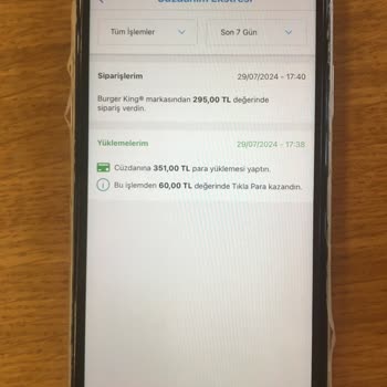 Tıkla Gelsin Cüzdandan Para Çekildi Ama Sipariş Oluşmadı