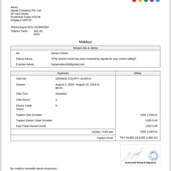 Agoda.com Üzerinden Ödemesi Yaptığım Rezervasyonun Otelde Görünmemesi