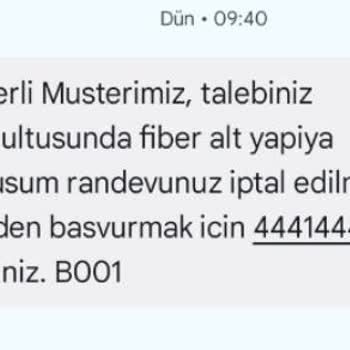 Türk Telekom'un Randevuya Uyulmaması