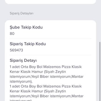 Domino's Pizza Halkalı Soyak Sipariş İptal Sorunu