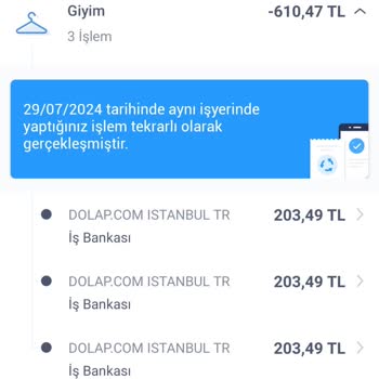 Dolap Hesabımdan 3 Kez Para Çekti
