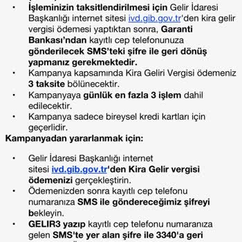 Garantibankası Vergi Ödemesine 3 Taksit Şifre Gelmiyor Taksit Yapmıyor