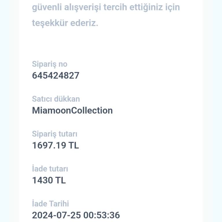 Shopier İade Tutar Sorunu