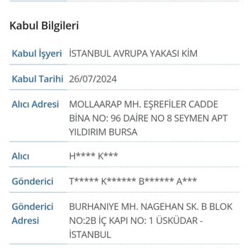 PTT Kargomu Başka Şehre Götürdü Ve Bekletiyor