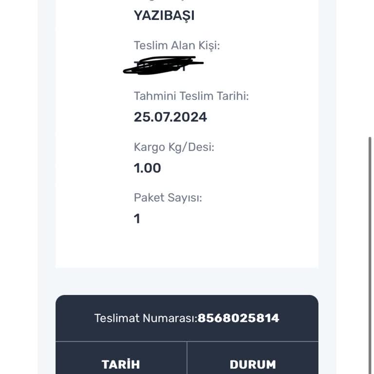 Aras Kargo Teslim Edilmeyen Sipariş Ve İlgisiz Kargo Şubesi