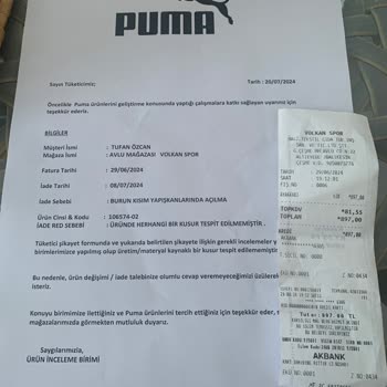 UrbanHub Puma Halısaha Ayakkabısı Garanti İadesi