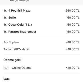 Yemeksepeti Param İade Olmadı.