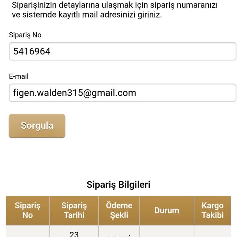 Maslak Outlet Sipariş Bilgisi Verilmiyor