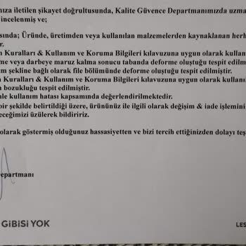 Lescon Marka Orion Koşu Ayakkabısı Üretici Hatasını Kabul Etmiyor