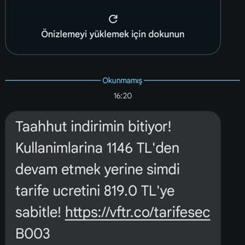 Vodafone Faturalı Hat Paket Fiyatları Hakkında Şikayet