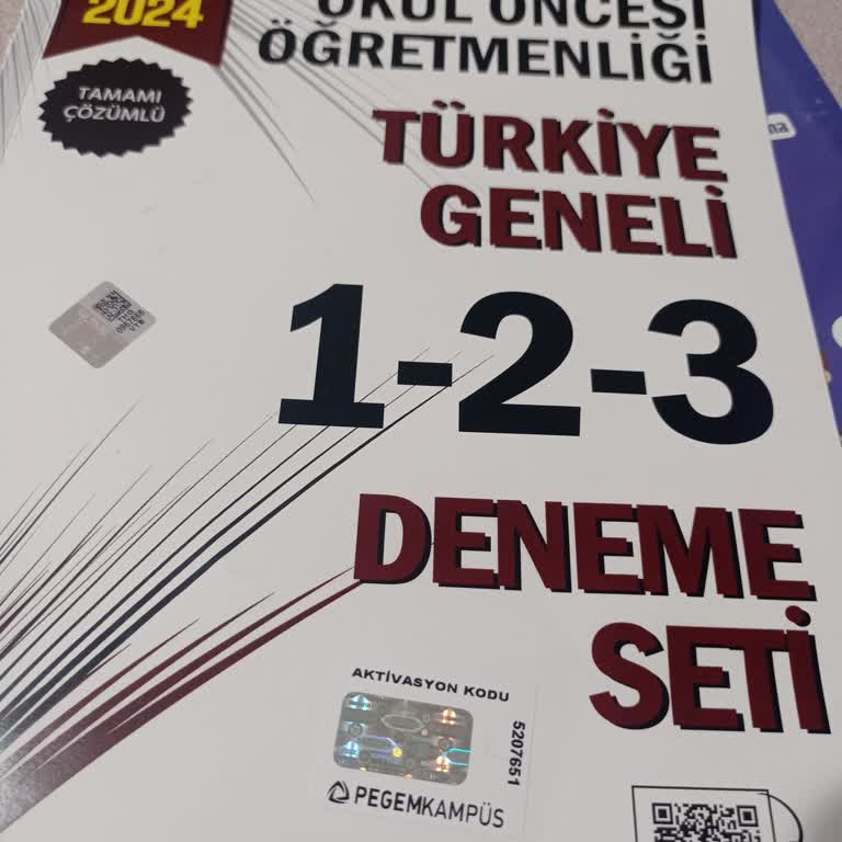Pegem 123456 Okul Öncesi Deneme