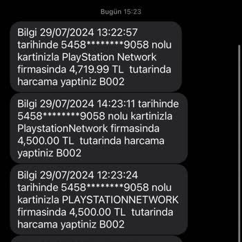 PlayStation Türkiye Hesabım Olmadığı Halde Kartımdan Para Çekilmiş