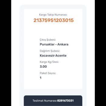 Sürat Kargo Pursaklar Şubesi Kaybolan Kargo