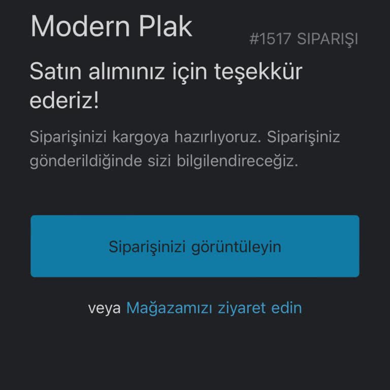 Modern Plak Aramalara Rağmen Geri Dönüş Yapılmayan Sipariş