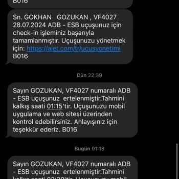 AJet (Anadolu Jet) İzmir-Ankara Uçuşunda Yaşanan Büyük Gecikme Ve İptal