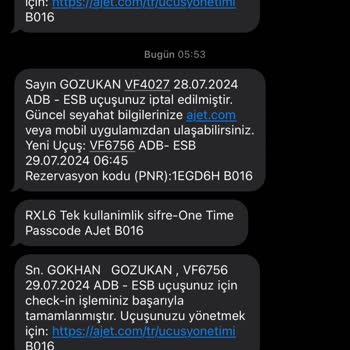 AJet (Anadolu Jet) İzmir-Ankara Uçuşunda Yaşanan Büyük Gecikme Ve İptal