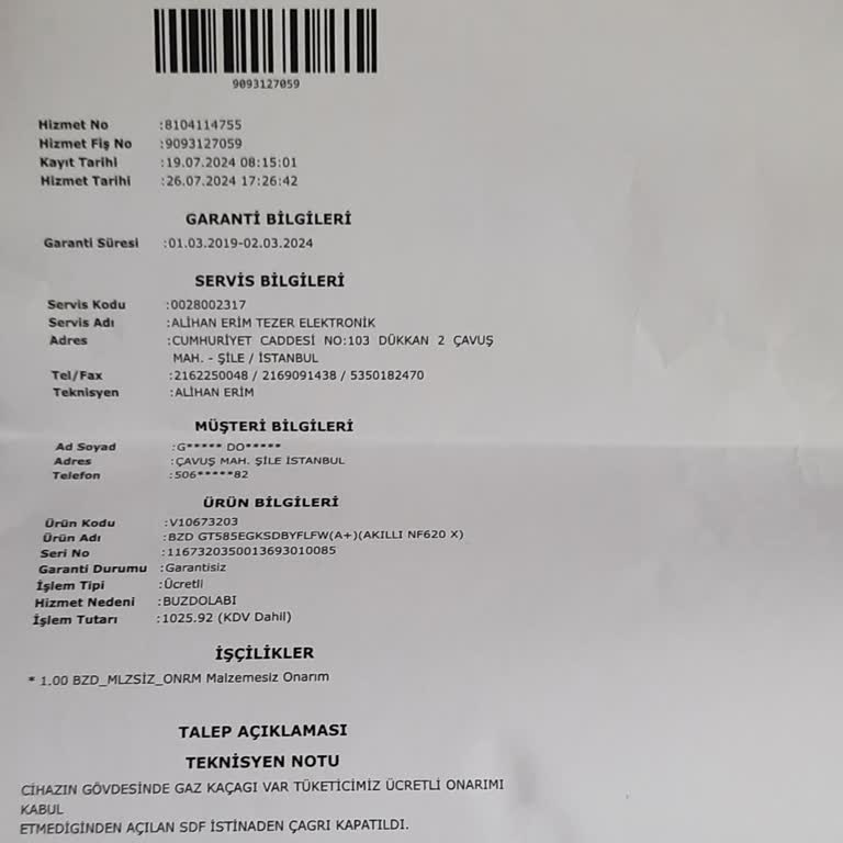 Yapılamayan Vestel Buzdolabı Değişimi