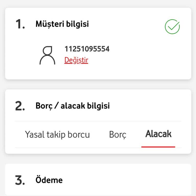 Vodafone'dan Alacağımı Alamıyorum.