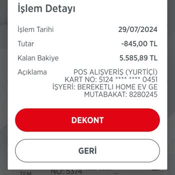Ziraat Bankası Pos Makinesinden Hesabımdan Çekilen Para