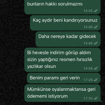 Qafiye Prive Paramın İadesini İstiyorum