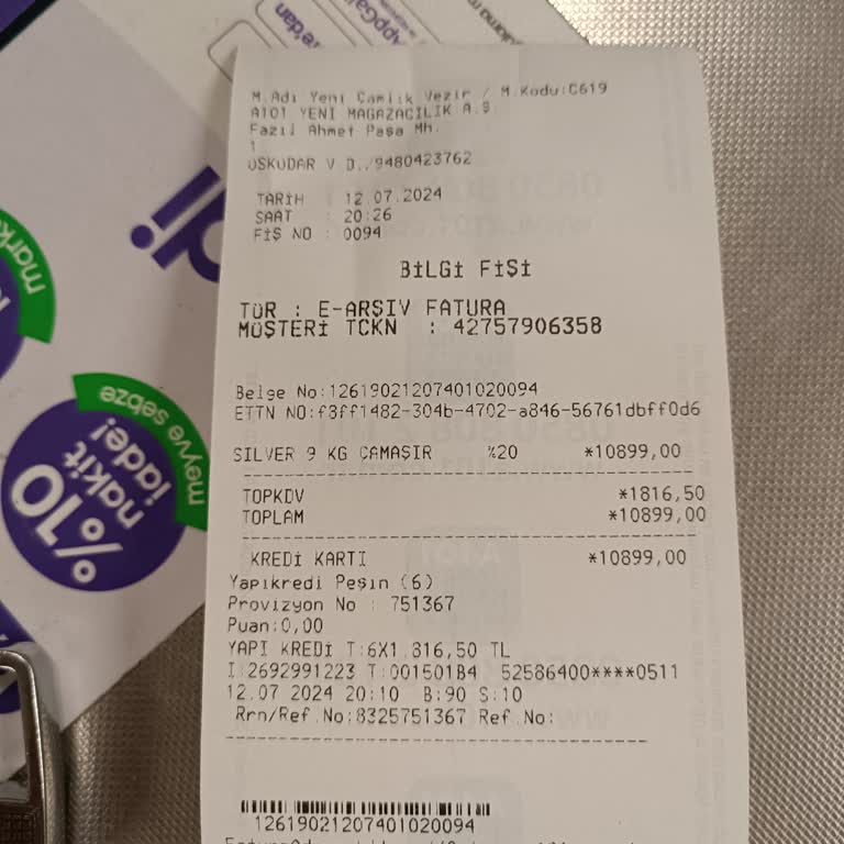 A101 Çamaşır Makinesi Teslimat Hak.