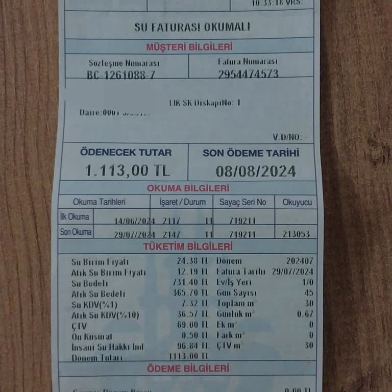 İSKİ Yüksek Su Faturası