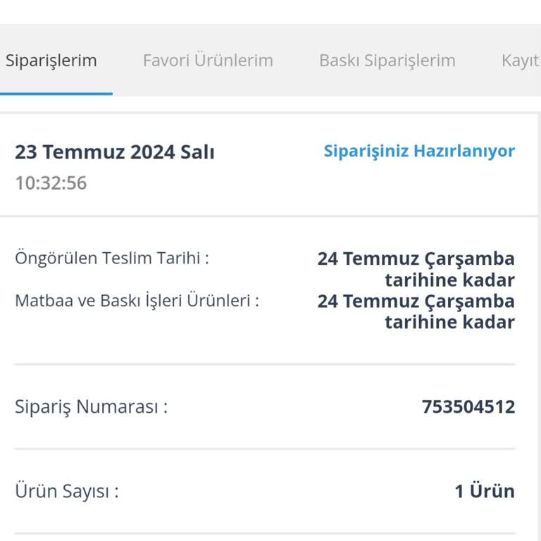 Avansas Siparişi Hazırlama Aşamasında İlerleyemiyor
