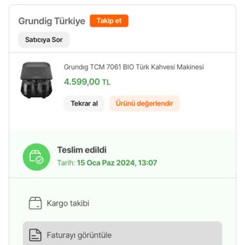 Grundig TCM 7061 Bio Kahve Makinesi Su Alma Arızası