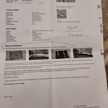 Media Markt Kasko Sorunu Satış Sonrası Hizmet Yok