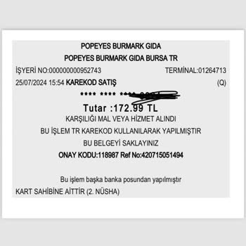 Popeyes Kartımdan Fazladan Ücret Çekildi