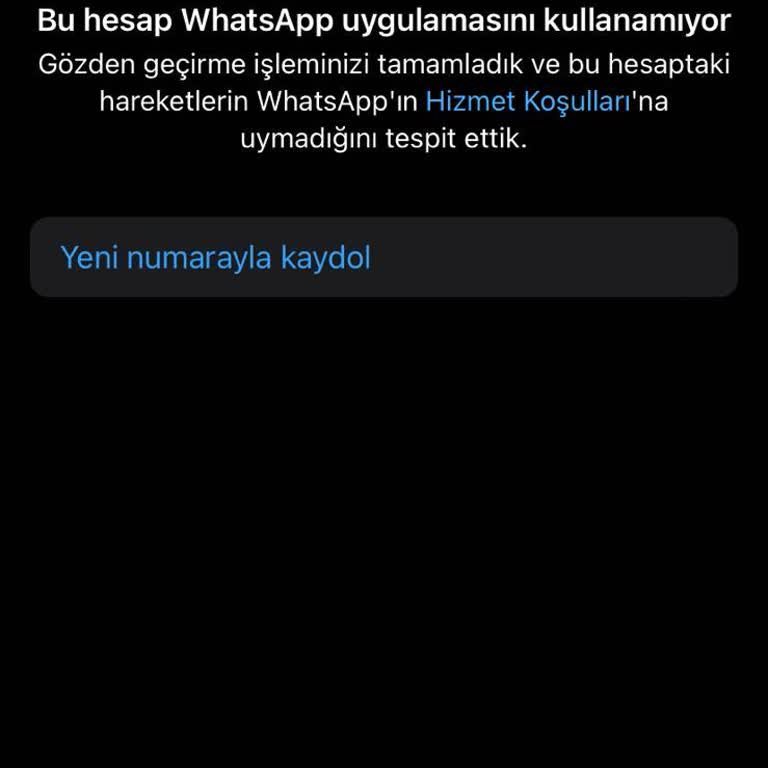 WhatsApp Hesap Kapatma Hatası Ve Yeniden İnceleme Talebi