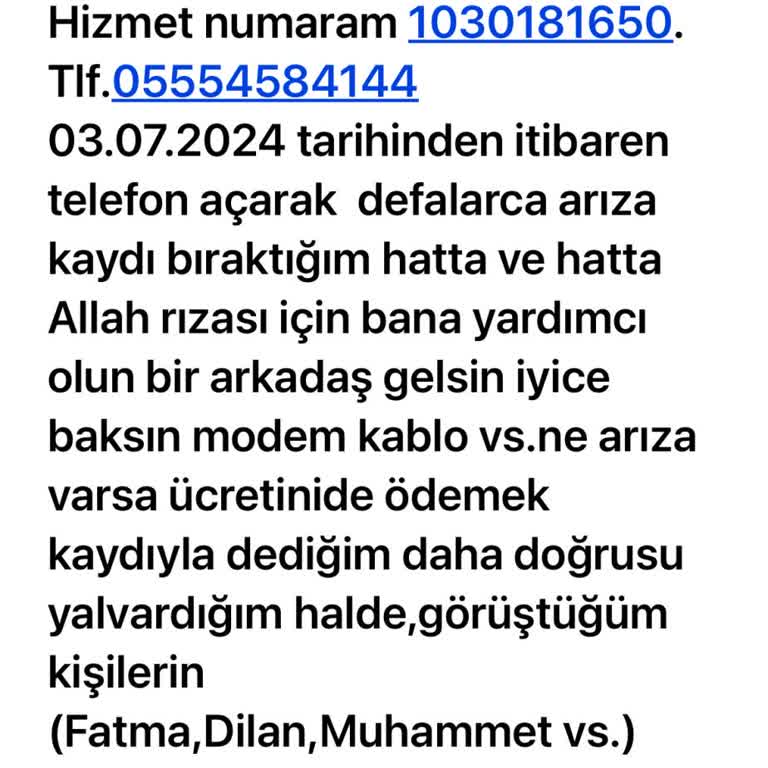 Kablo Net 1,5 Aydır İnternet Yok.