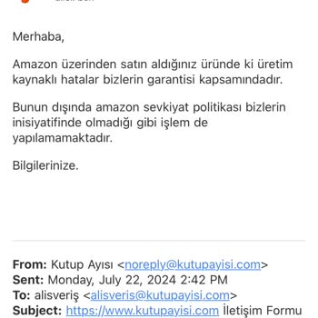 Amazon.tr / Stanley / Kutupayısı Stok Problemi, Tutarsız Çalışanlar