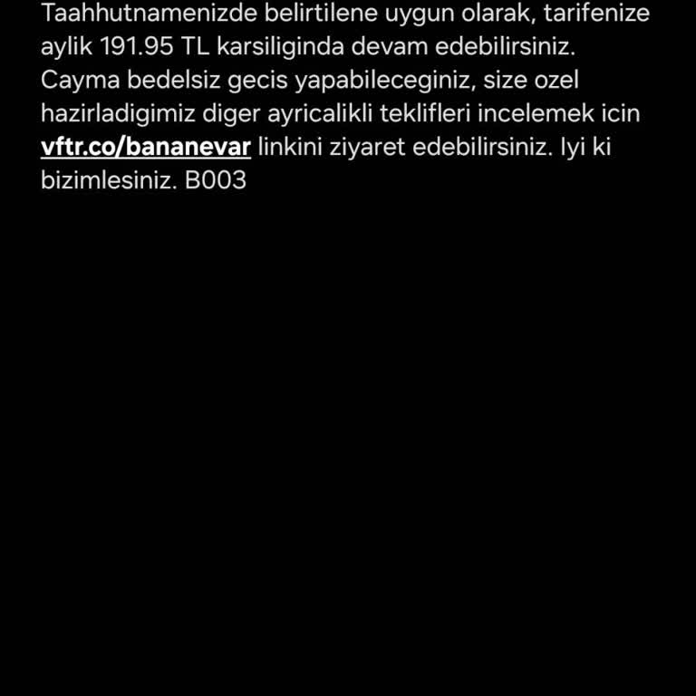 Vodafone 2. Dönem Taahhüt Yalanı