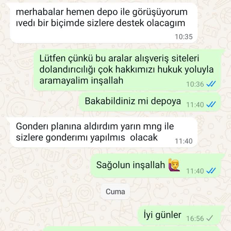 Sanal Yağ Market Gönderilmeyen Sipariş Hakkında