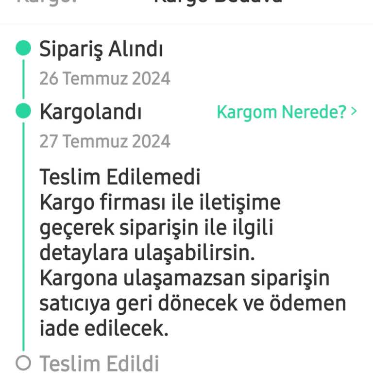 Sürat Kargo Gönderimi Teslim Etmedi