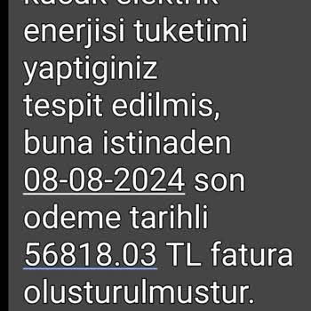 Bedaş CLK Elektrik Haksız Yere Kaçak Kullanım İddiası İle Fatura SMS