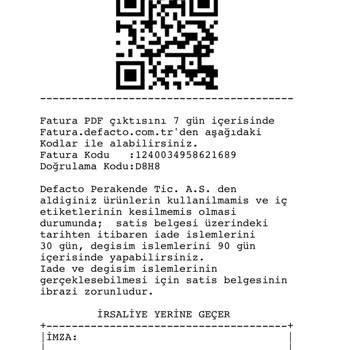 DeFacto Bilgilerim Kullanılarak Haberim Olmadan Adıma Fatura Düzenlenmesi
