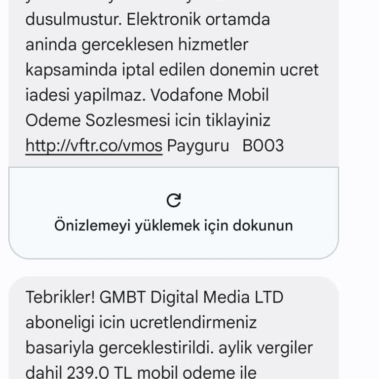 Playcenter Vodafone Pay İznim Dışı Üyelik Yaptı.