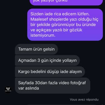 Sanvito Moda İade Yaparız Fakat Kargo Bedelini Ödersiniz Diyor