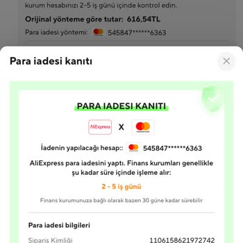 Alışverişimde Yapılmayan İade Aliexpress
