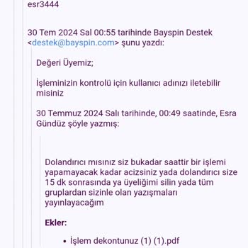 Bayspin Yatırım Onayında Gecikme Ve Sürekli Yönlendirme Sorunu